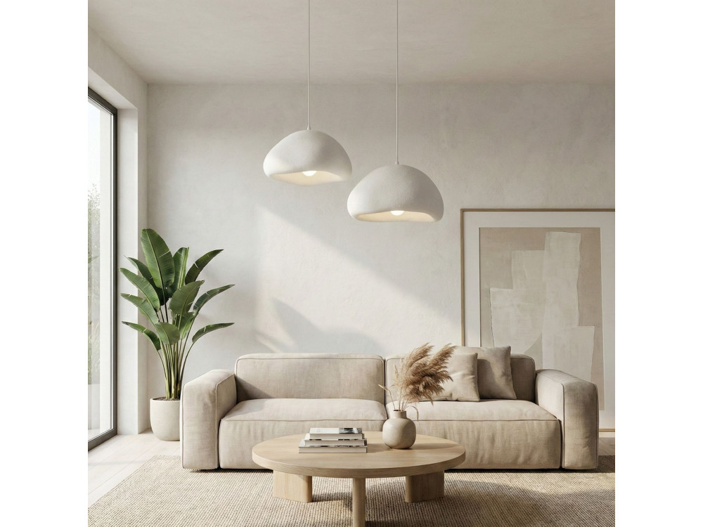 Metall-Kronleuchter „Loval“ – 74 x 40 cm – Weiß