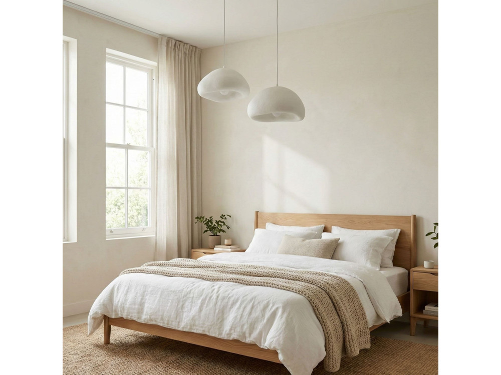 Metall-Kronleuchter „Loval“ – 74 x 40 cm – Weiß