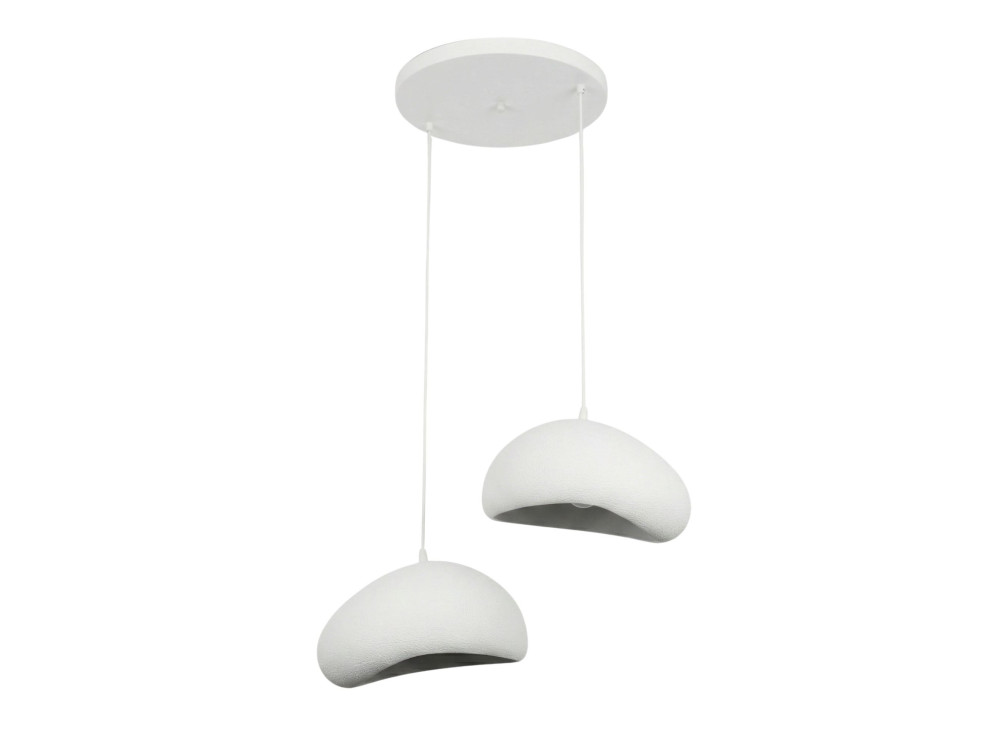 Metall-Kronleuchter „Loval“ – 45 x 27 cm – Weiß