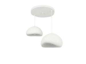 Metall-Kronleuchter „Loval“ – 89 x 44 cm – Weiß