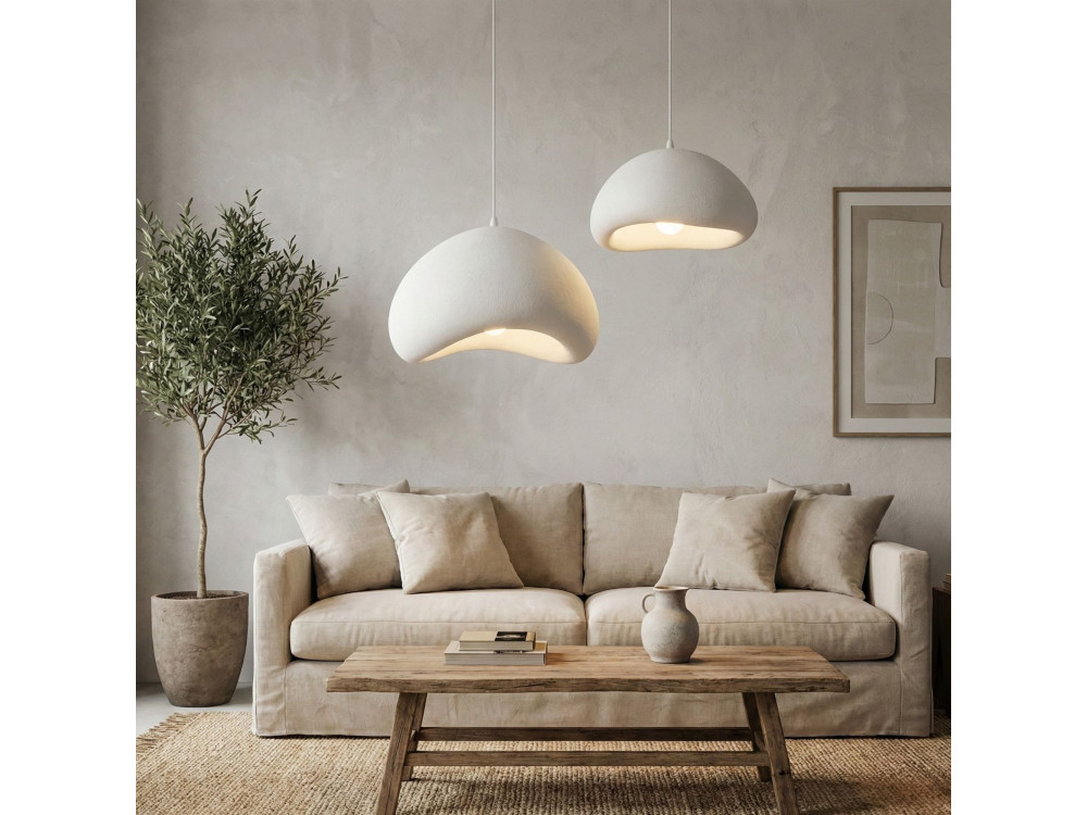 Metall-Kronleuchter „Loval“ – 89 x 44 cm – Weiß