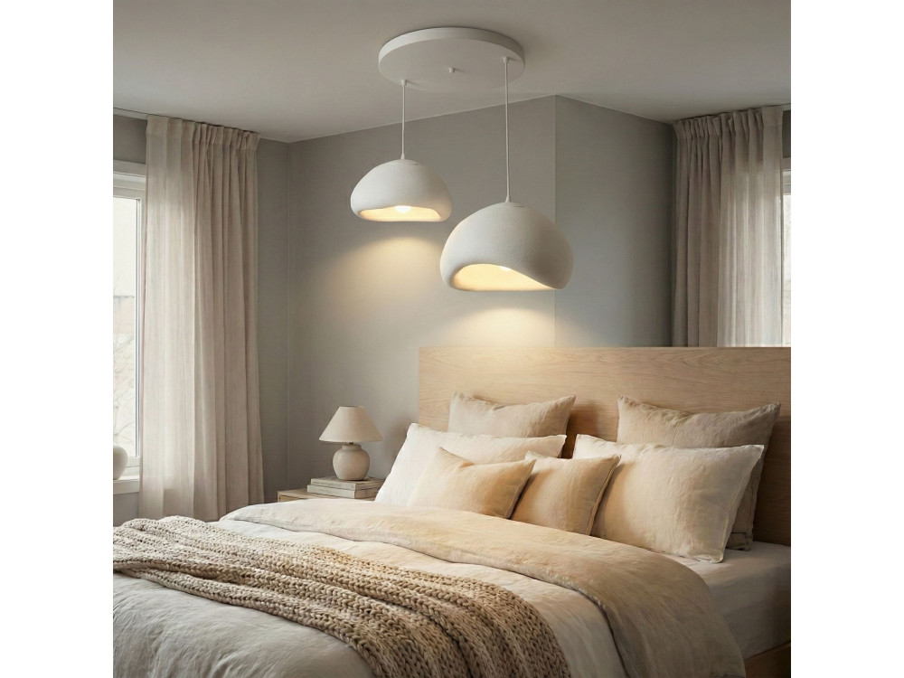 Metall-Kronleuchter „Loval“ – 89 x 44 cm – Weiß