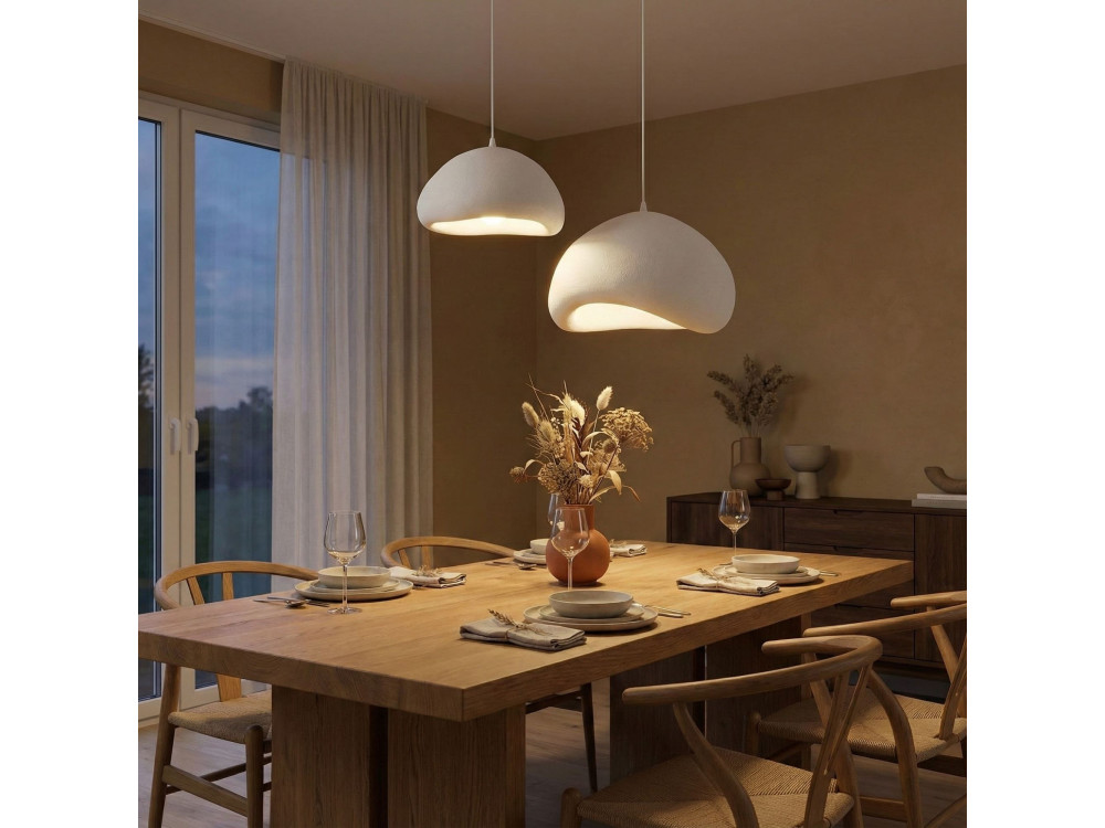 Metall-Kronleuchter „Loval“ – 89 x 44 cm – Weiß