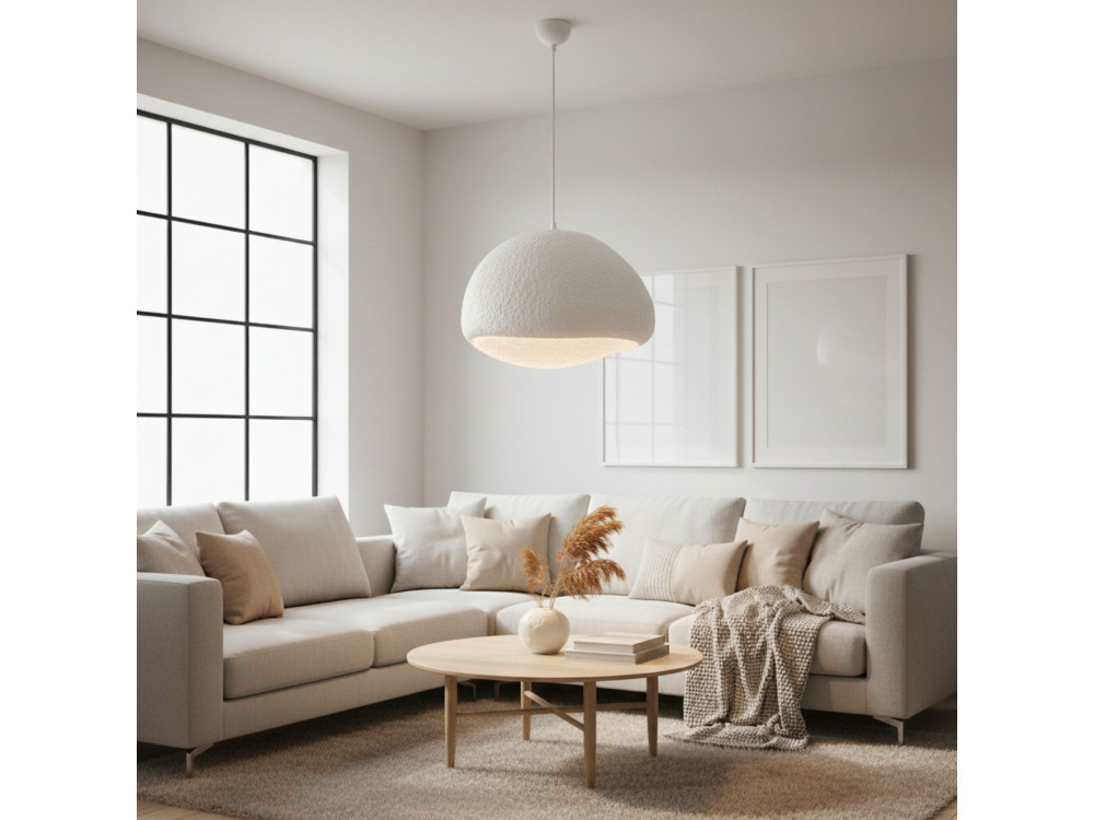 Metall-Hängeleuchte „Loval“ – 50 x 44 cm – Weiß