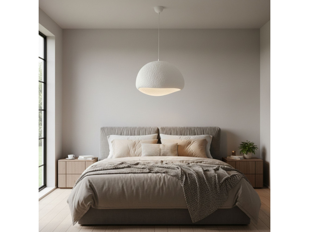 Metall-Hängeleuchte „Loval“ – 50 x 44 cm – Weiß