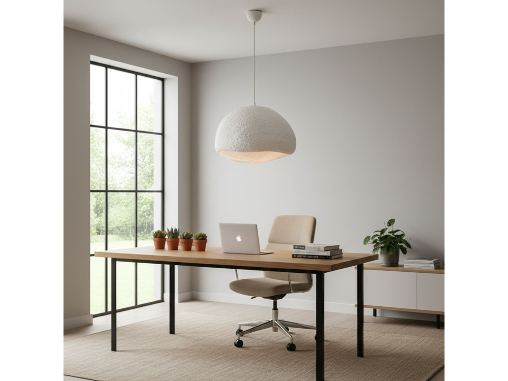 Metall-Hängeleuchte „Loval“ – 50 x 44 cm – Weiß