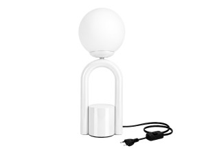 Tischlampe aus Metall „Loop“ – 15 x 15 cm – Weiß