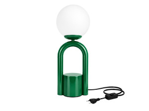 Tischlampe aus Metall „Loop“ – 15 x 15 cm – Dunkelgrün