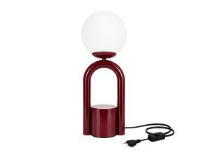 Tischlampe aus Metall „Loop“ – 15 x 15 cm – Bordeaux