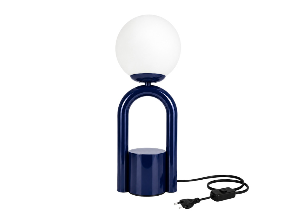Tischlampe aus Metall „Loop“ – 15 x 15 cm – Blau