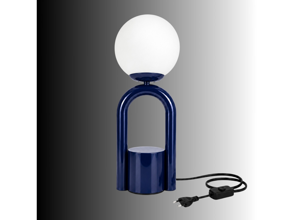 Tischlampe aus Metall „Loop“ – 15 x 15 cm – Blau