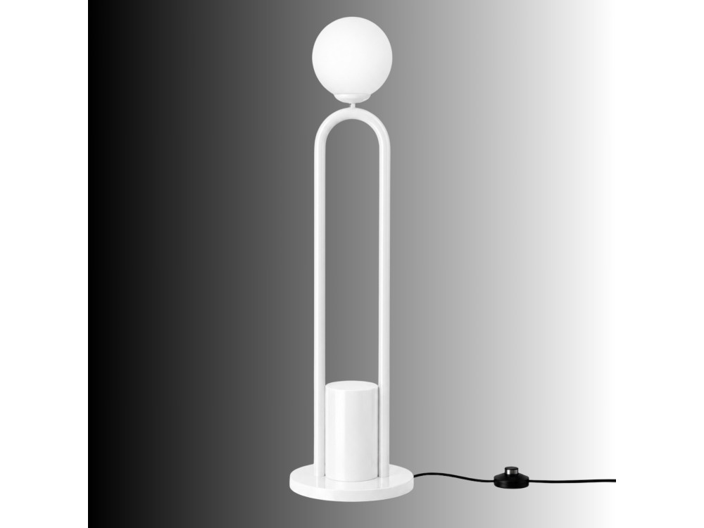 Metall-Stehlampe „Loop“ – 30 x 30 cm – Weiß