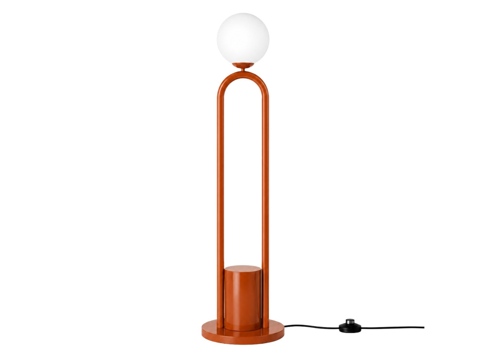 Metall-Stehlampe „Loop“ – 30 x 30 cm – Braun