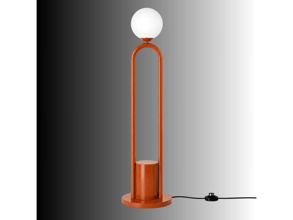 Metall-Stehlampe „Loop“ – 30 x 30 cm – Braun