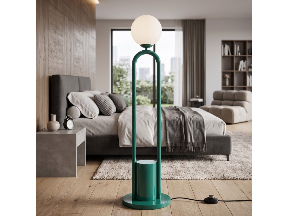 Metall-Stehlampe „Loop“ – 30 x 30 cm – Grün