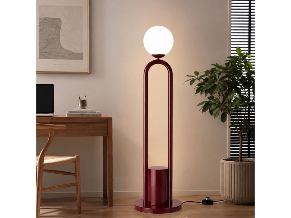 Metall-Stehlampe „Loop“ – 30 x 30 cm – Rot