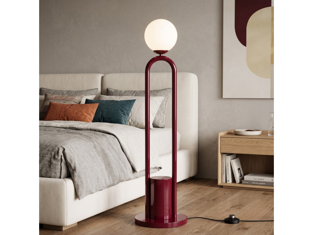 Metall-Stehlampe „Loop“ – 30 x 30 cm – Rot
