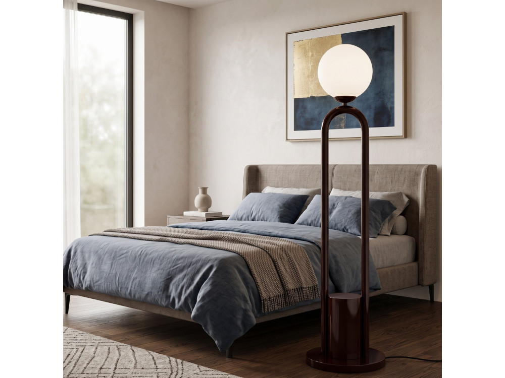 Metall-Stehlampe „Loop“ – 30 x 30 cm – Braun