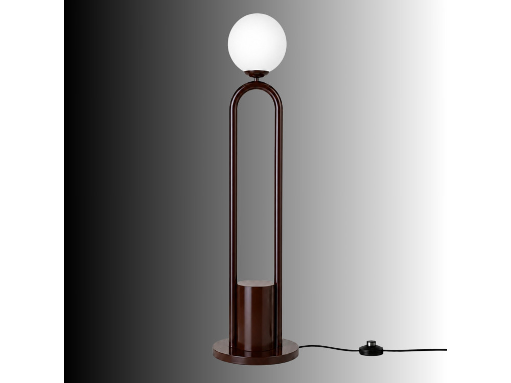 Metall-Stehlampe „Loop“ – 30 x 30 cm – Braun