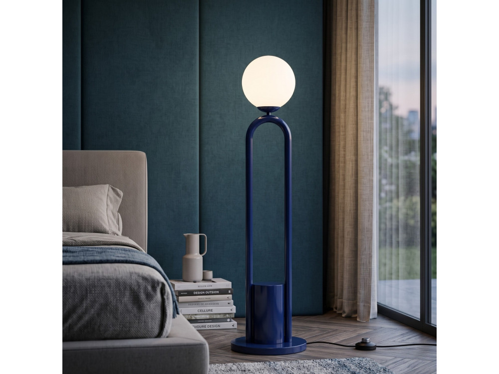 Metall-Stehlampe „Loop“ – 30 x 30 cm – Blau