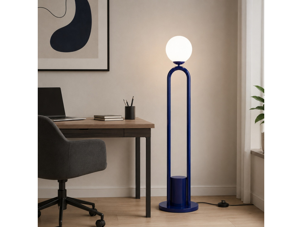 Metall-Stehlampe „Loop“ – 30 x 30 cm – Blau