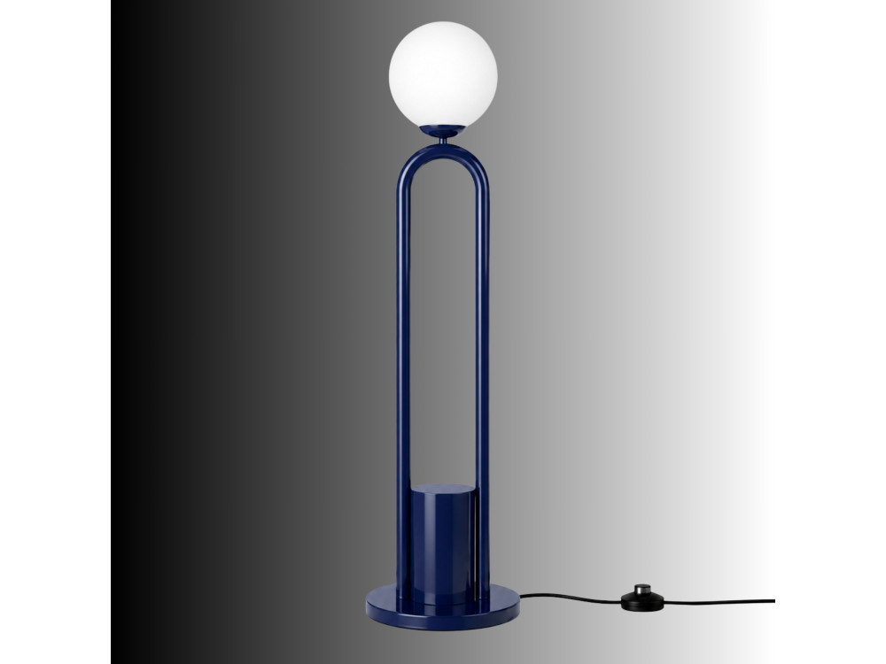 Metall-Stehlampe „Loop“ – 30 x 30 cm – Blau