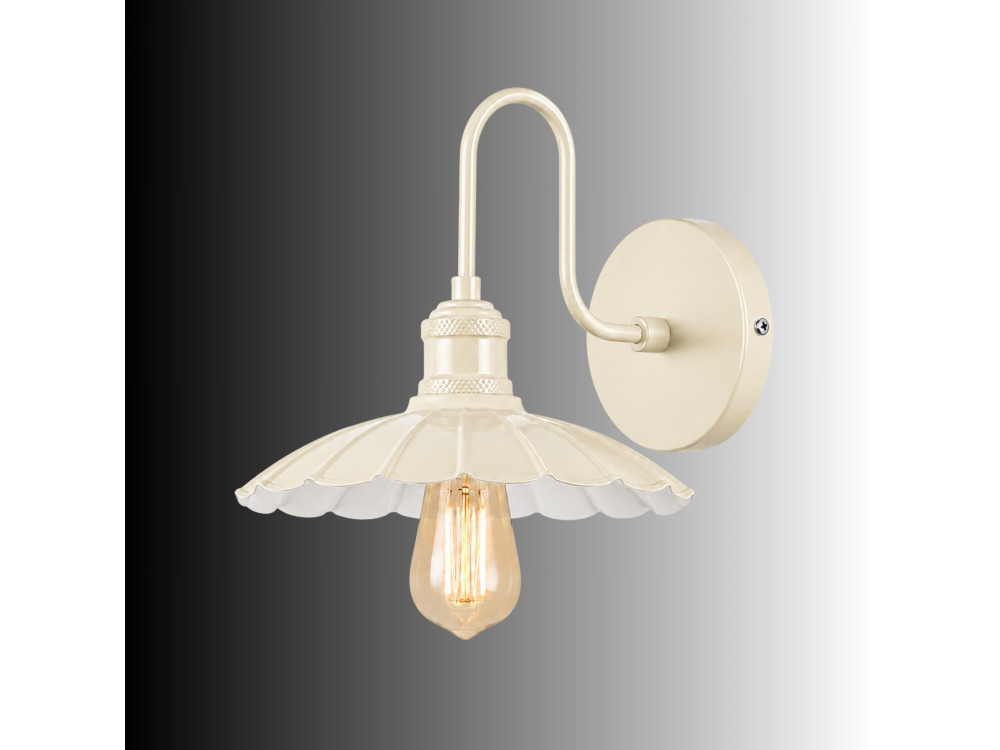 Wandleuchte aus Metall „Volan“ – 25 x 30 cm – Beige