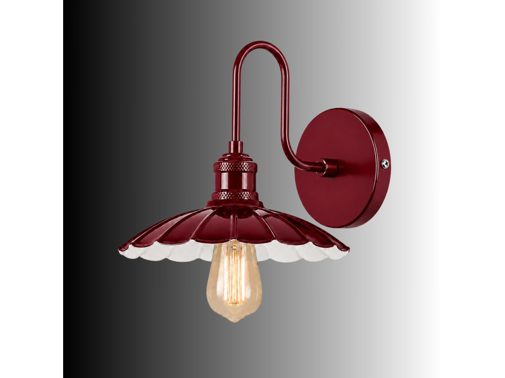Wandleuchte aus Metall „Volan“ – 25 x 30 cm – Rot