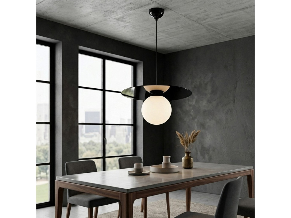 Metall-Hängeleuchte „Vesper“ – 40 x 40 cm – Schwarz