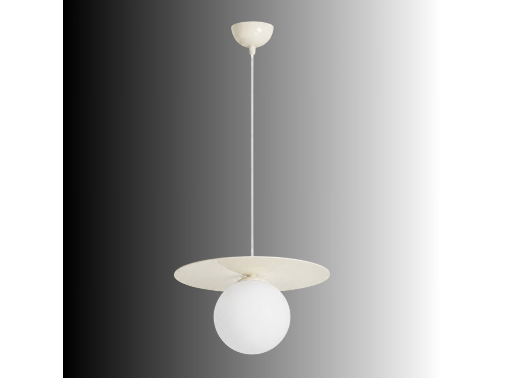 Metall-Hängeleuchte „Vesper“ – 40 x 40 cm – Beige