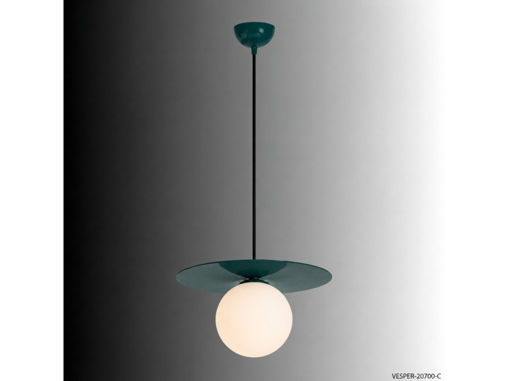 Metall-Hängeleuchte „Vesper“ – 40 x 40 cm – Grün