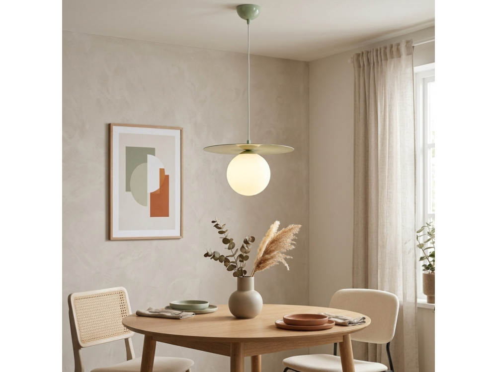 Metall-Hängeleuchte „Vesper“ – 40 x 40 cm – Grün