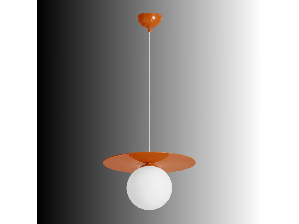 Metall-Hängeleuchte „Vesper“ – 40 x 40 cm – Orange