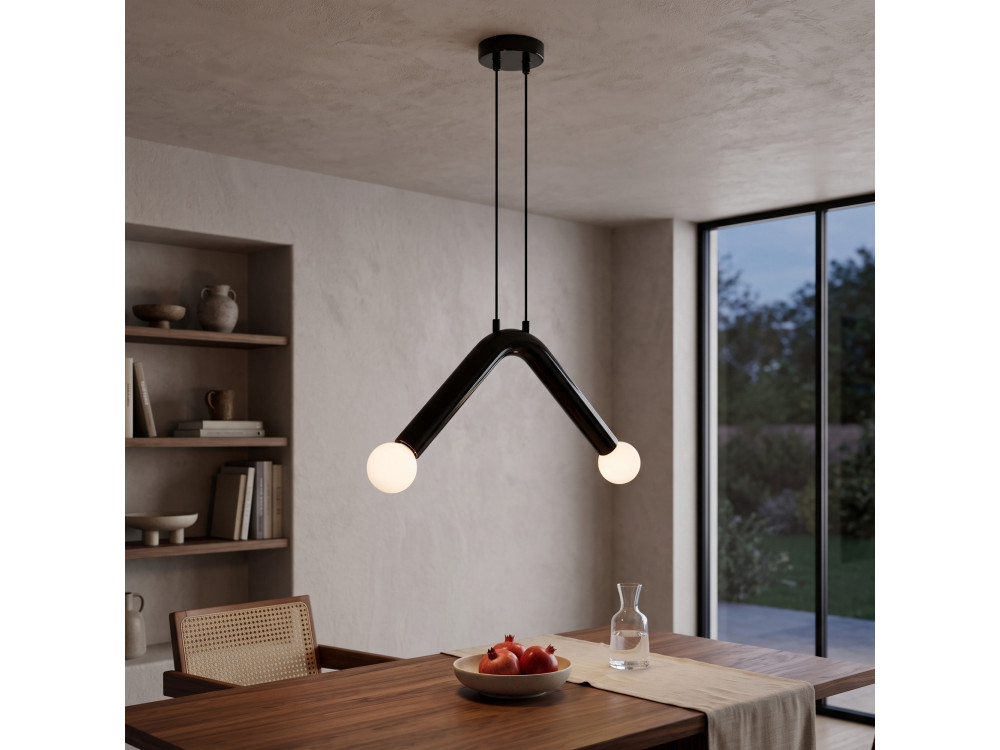 Metall-Hängeleuchte „Balance“ – 33 x 15 cm – Schwarz