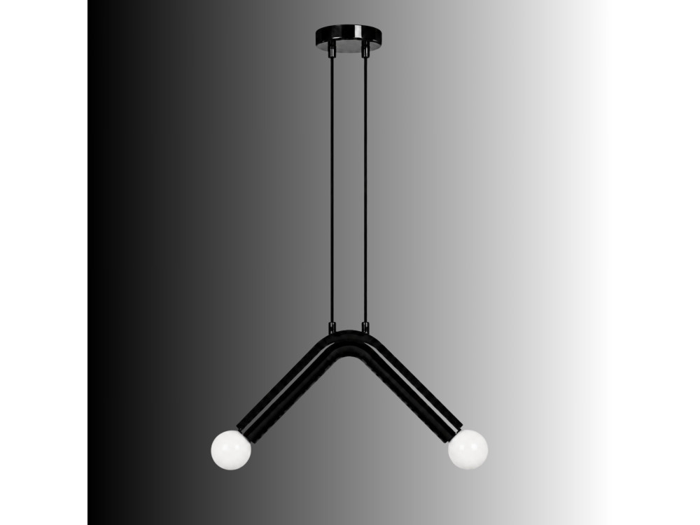 Metall-Hängeleuchte „Balance“ – 33 x 15 cm – Schwarz