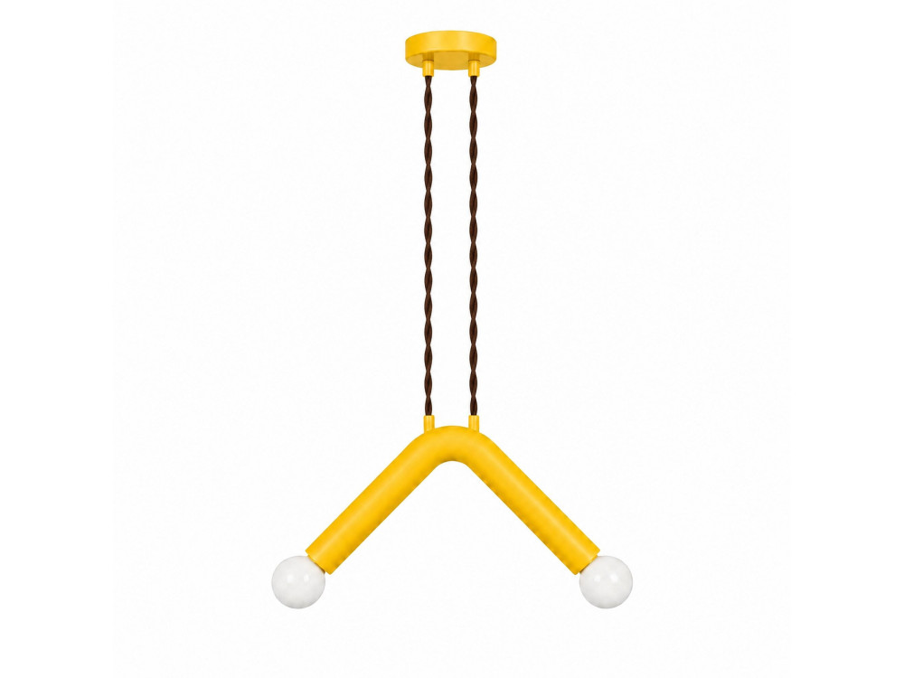 Metall-Hängeleuchte „Balance“ – 33 x 15 cm – Gelb