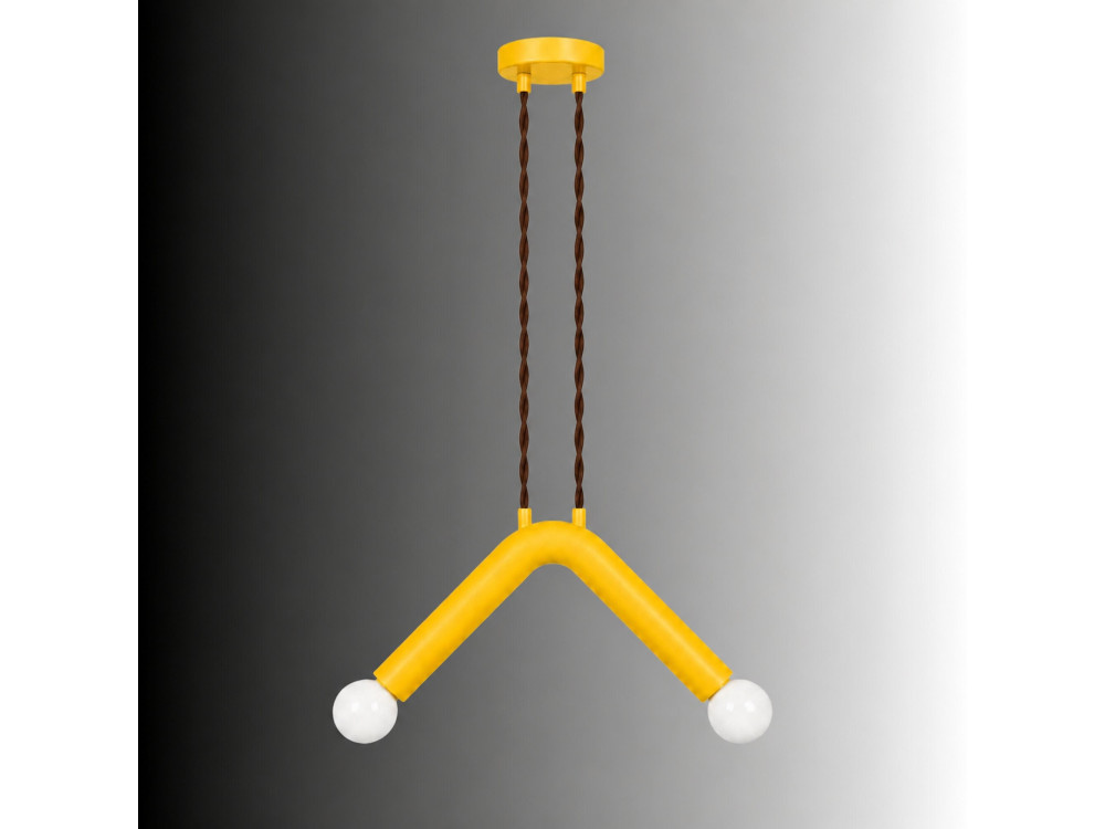 Metall-Hängeleuchte „Balance“ – 33 x 15 cm – Gelb