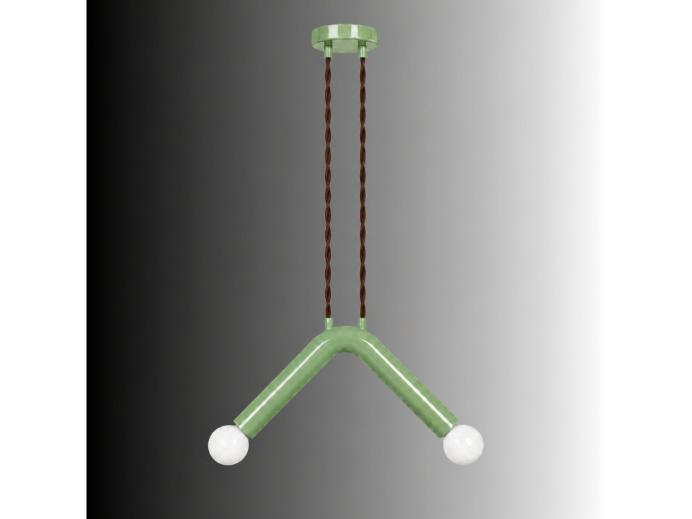 Metall-Hängeleuchte „Balance“ – 33 x 15 cm – Grün