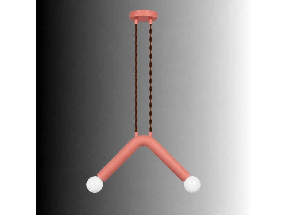 Metall-Hängeleuchte „Balance“ – 33 x 15 cm – Rosa
