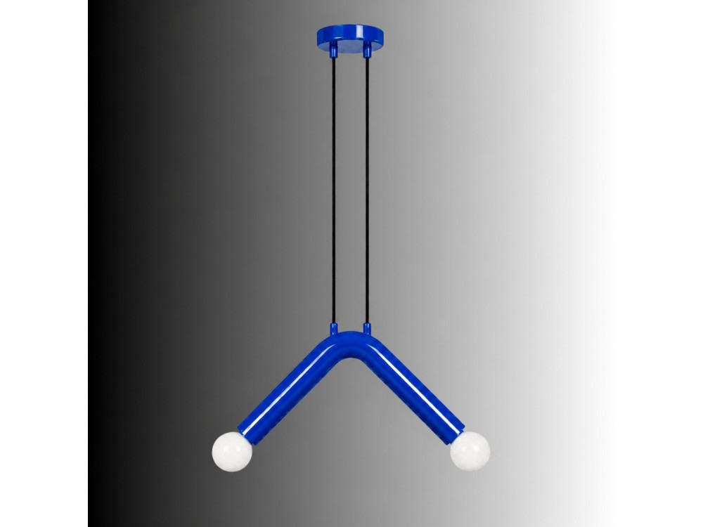 Metall-Hängeleuchte „Balance“ – 33 x 15 cm – Blau