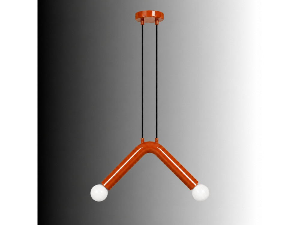 Metall-Hängeleuchte „Balance“ – 33 x 15 cm – Orange
