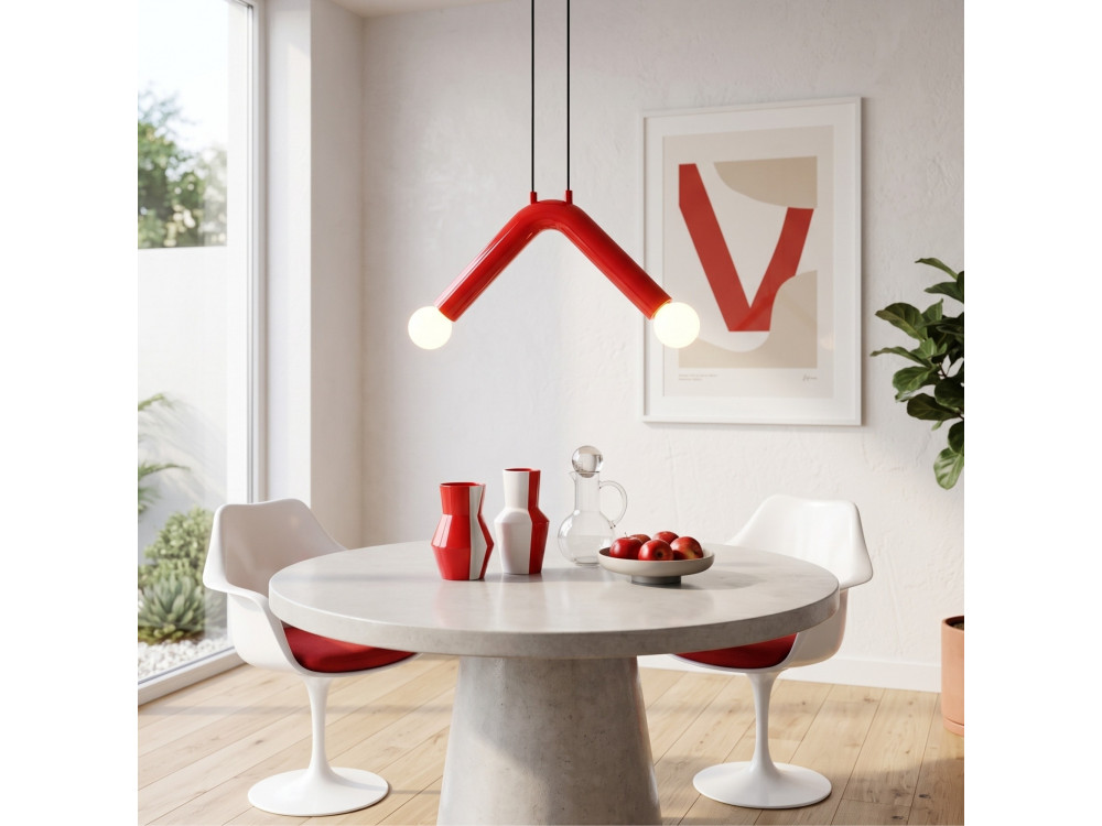 Metall-Hängeleuchte „Balance“ – 33 x 15 cm – Rot