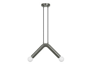 Metall-Hängeleuchte „Balance“ – 33 x 15 cm – Grau