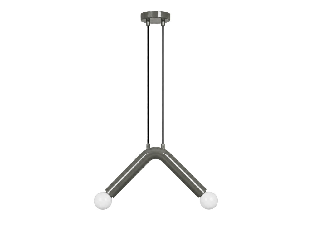 Metall-Hängeleuchte „Balance“ – 33 x 15 cm – Grau