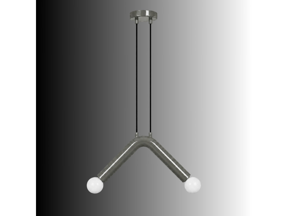 Metall-Hängeleuchte „Balance“ – 33 x 15 cm – Grau