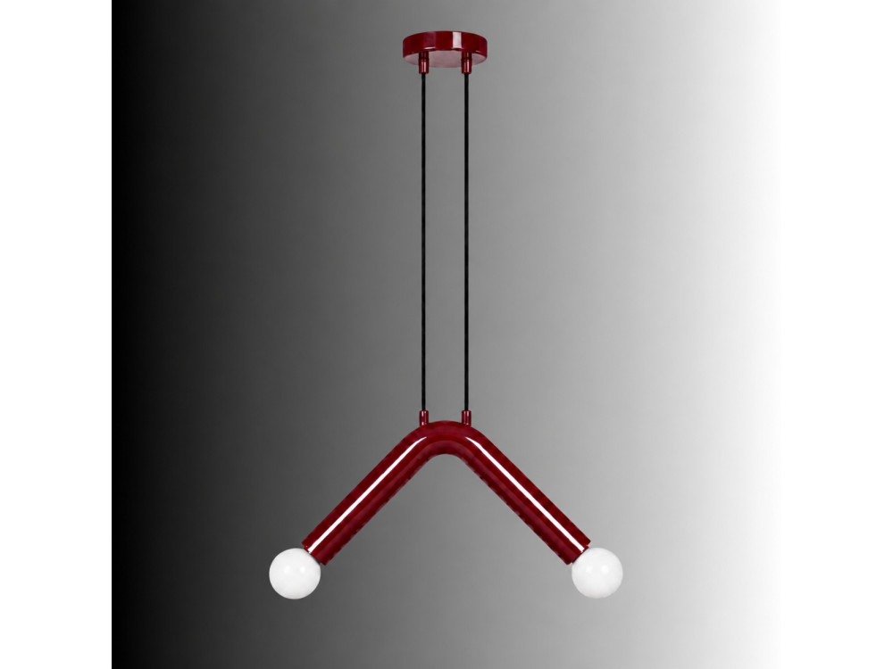 Metall-Hängeleuchte „Balance“ – 33 x 15 cm – Rot