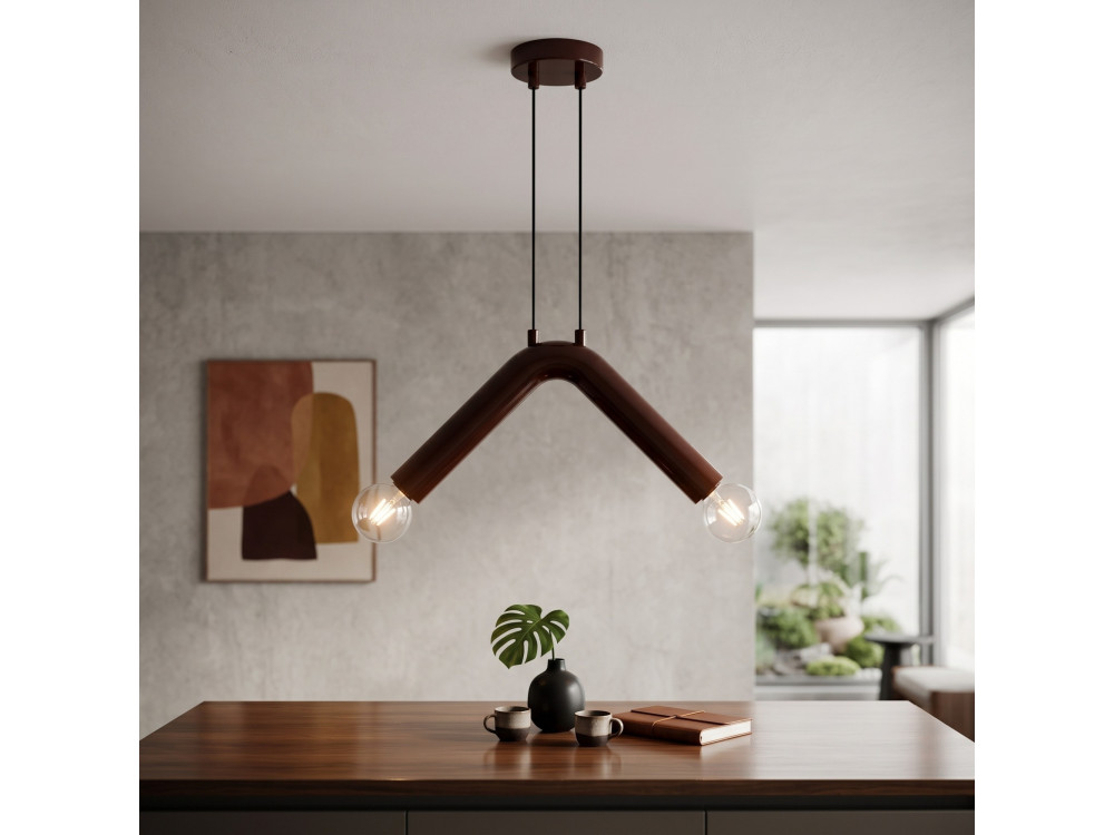 Metall-Hängeleuchte „Balance“ – 33 x 15 cm – Braun