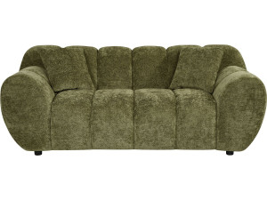 Gerades Sofa im Bubble-Stil aus dem Stoff „Carnot“ – 2-Sitzer – Grün