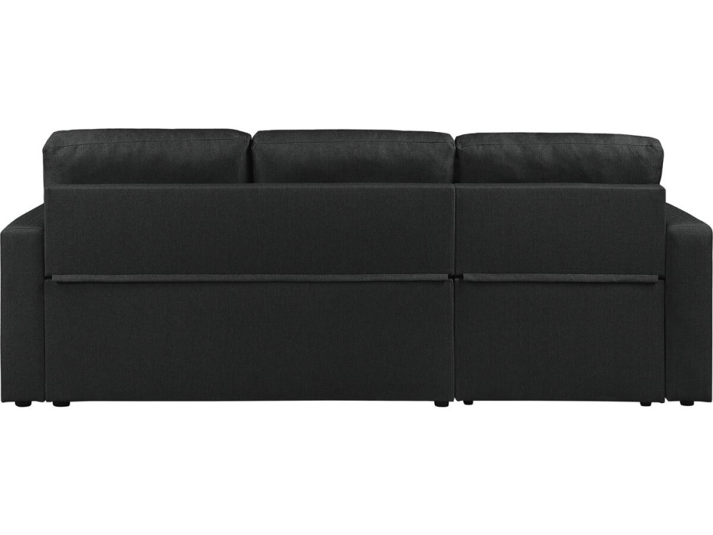 Wandelbares/umkehrbares Ecksofa im Bubble-Stil „Alain“ – 3-Sitzer – Schwarz