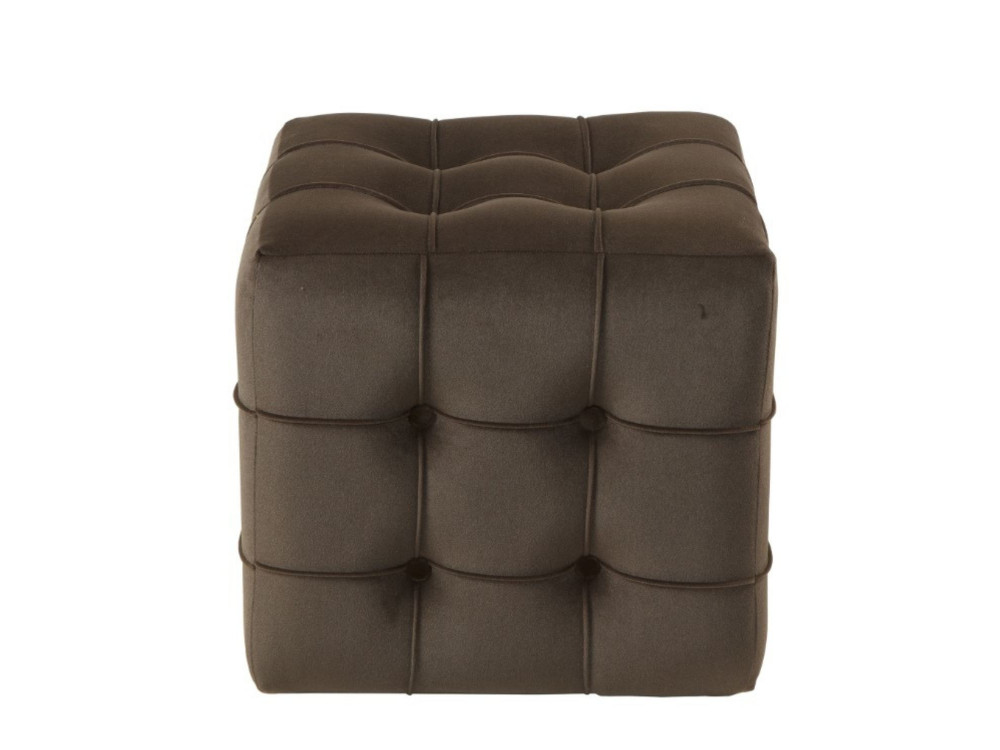 Sitzsack aus Samt "Lizbon" - 42 x 42 x 42 cm - Braun